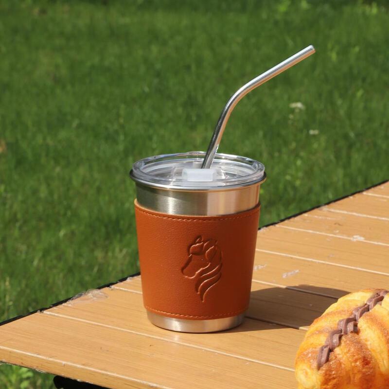 Промышленный термостакан с соломинкой из нержавеющей стали Shangqi, 500 мл