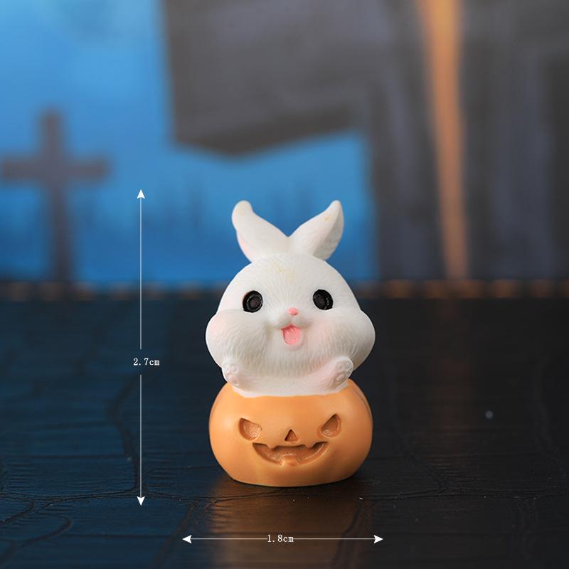 Halloween Small Decorative Items Micro-landscape Bonsai Succulent Decoration Rabbit Micro-landscape Resin Accessories