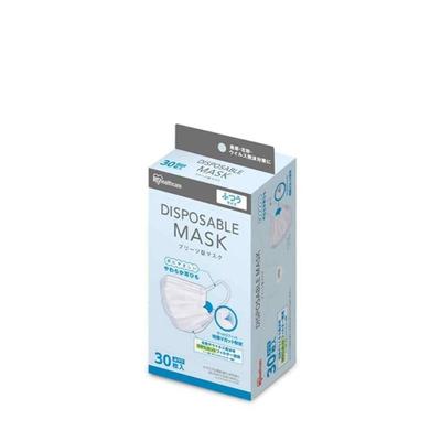 Ткань плиссированная 30 обычная одноразовая без ушей белая [Iris Ohyama] маска, нетканая маска, штук, размер, маска, боль, 20PN-30PM, белая,