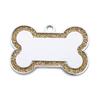 Double Side Dog Cat ID Tag Glitter Dogs Cats Name Pendant Tags Pet Collar Accessories Anti-lost Bone Tags for Small Dog Cat