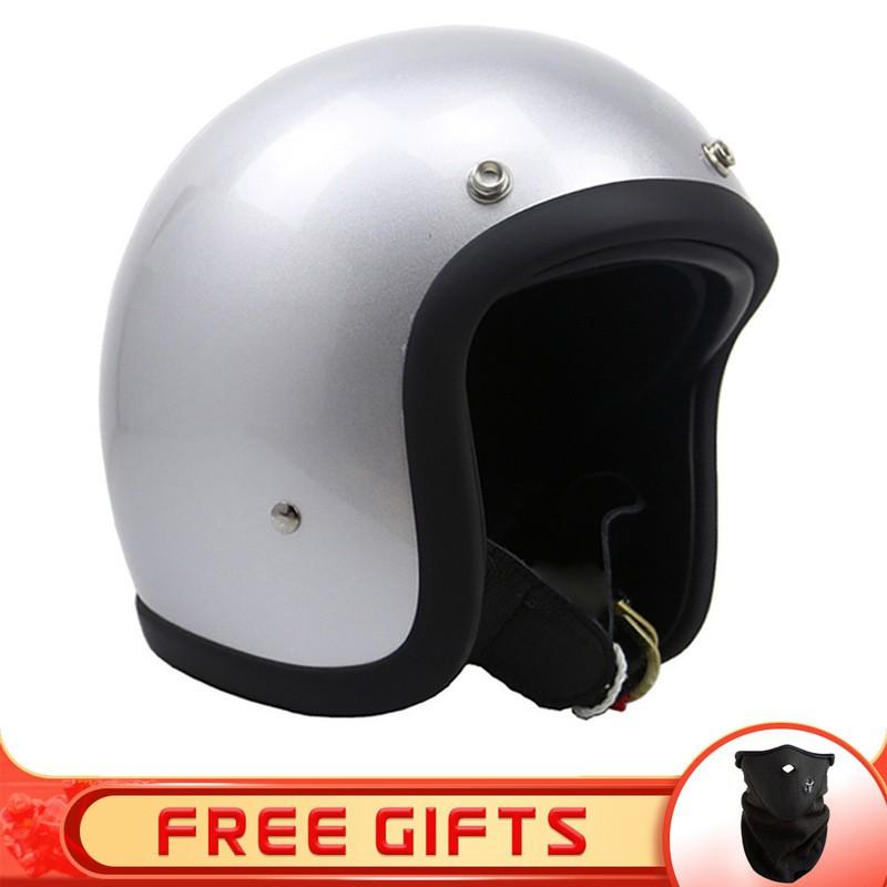 Lightweight Retro Cruiser Motorcycle Helmet Men Women Full Face DOT Approved Safety