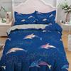 3D дельфин в синем море Queen King Size комплекты постельного белья Animal Single Quilt Duvet Cover Set Детская кровать для взрослых Полиэстеровое постельное белье