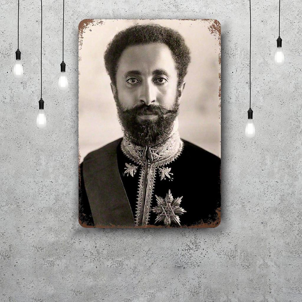 Хайле Селасси Классический Постер Ржавая Металлическая Табличка Ретро Декоративная Тарелка Бар Мужская Берлога Гараж Клуб Металлическая Вывеска Настенное Украшение