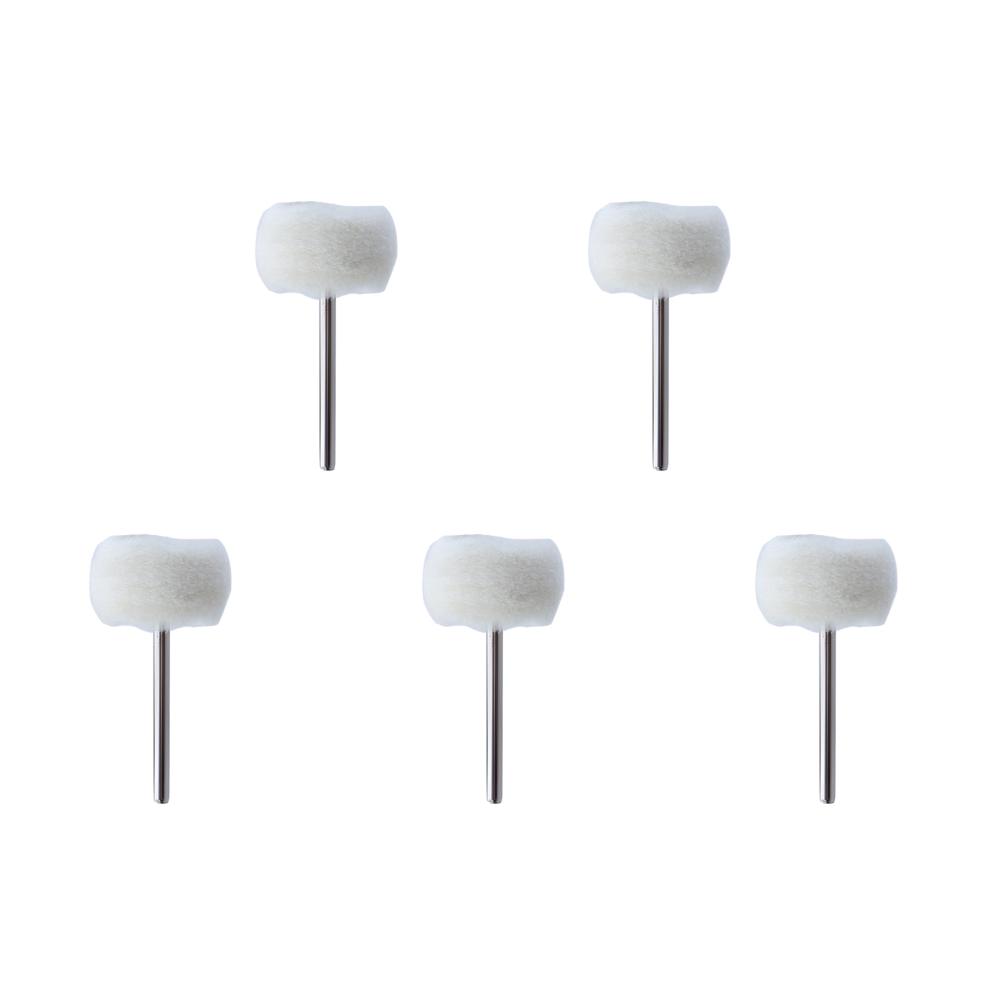 1/5/10PCS Wool Felt Grinding Sanding Head Abrasive Buffing Wheel 3mm Shank Cotton Thread Polishing Mini Brush for Dremel Dril