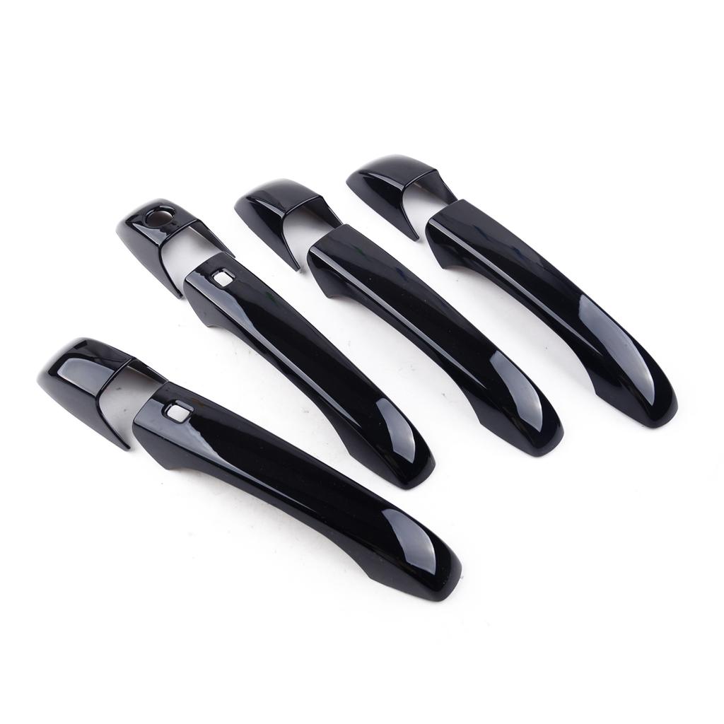 8 шт. Автомобильная глянцевая черная накладка на дверную ручку, подходящая для Jeep Grand Cherokee Dodge Durango 2011 2012-2014 2015 2016 2017
