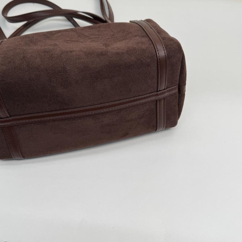 Винтажная матовая женская сумка-тоут большой вместимости «Бостон»: Сумка-боулинг на плечо и через плечо Осень/Зима