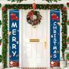 Christmas banners and couplets, 300D Oxford cloth door curtains, outdoor decorations, door stickers, background cloths, hanging flags