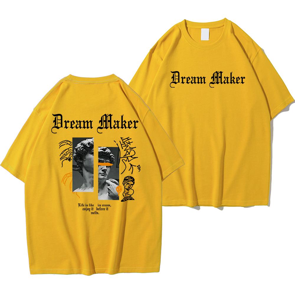 Мужская футболка Летняя Уникальная С принтом 3D на спине Мужская одежда Футболка с коротким рукавом Повседневная Свободная Оверсайз Рубашка Топы