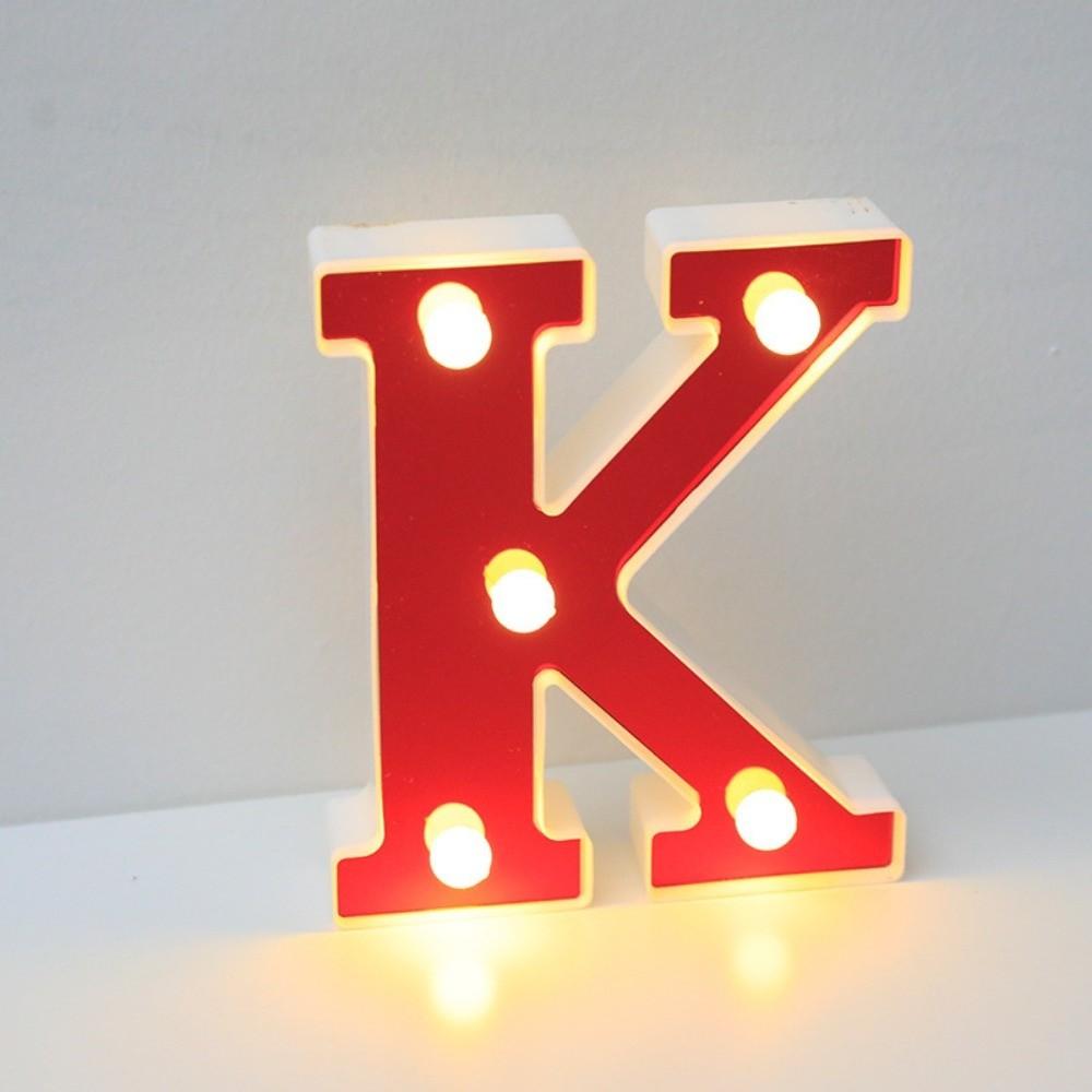 Red White Color LED Light Letters 16cm Size LED Letter Night Light Club Decoration