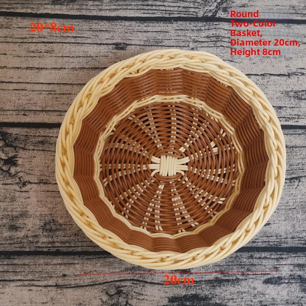 Hardness Rattan Wicker Woven Serving Baskets Household 10 Styles Bread Fruit Vegetables Basket Handwoven Hot Pot Platter