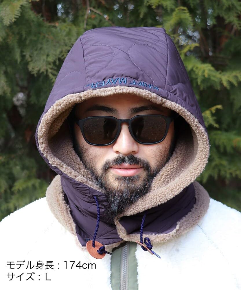 Cliff Mayer Ninja Rin Куртка с капюшоном Оливковая Утепленная Унисекс Средняя,