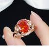BELLA BOX Fenda Zircon Network Red Live, новый продукт, полый комплект темпераментной группы с открытым кольцом из розового золота 18 карат для женщин