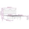 Metal Bed Frame with Headboard White 140 x 190 cm