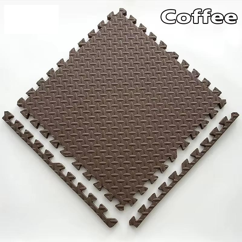 6 шт., спортивный коврик для спортзала, защита, коврики из листового зерна EVA, для йоги, фитнеса, нескользящие, утолщенные, для тренировок в комнате с ударной нагрузкой 30*30 см