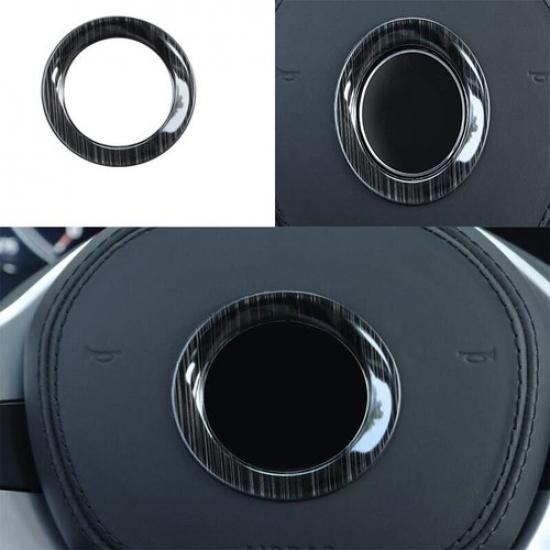 Center Ring Trim 1PCS Steering Wheel Black Steel For BMW X3 G01 X4 G02 2018-