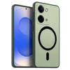 Магнитный железный кольцевой чехол для телефона Vivo Y28 4G, матовый, мягкий ТПУ, ударопрочный чехол