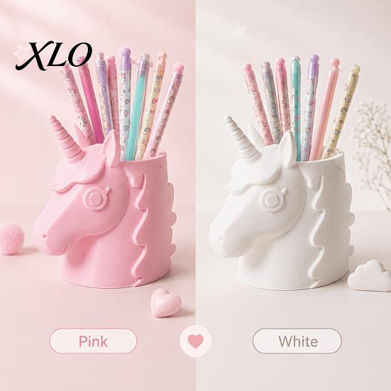 Cute Stationery Storage 3D Printed Horse Makeup Brush Holder for Desk, Vanity Organizer Dreamy Room Decor Pens And Stationery, Kawaii Container
