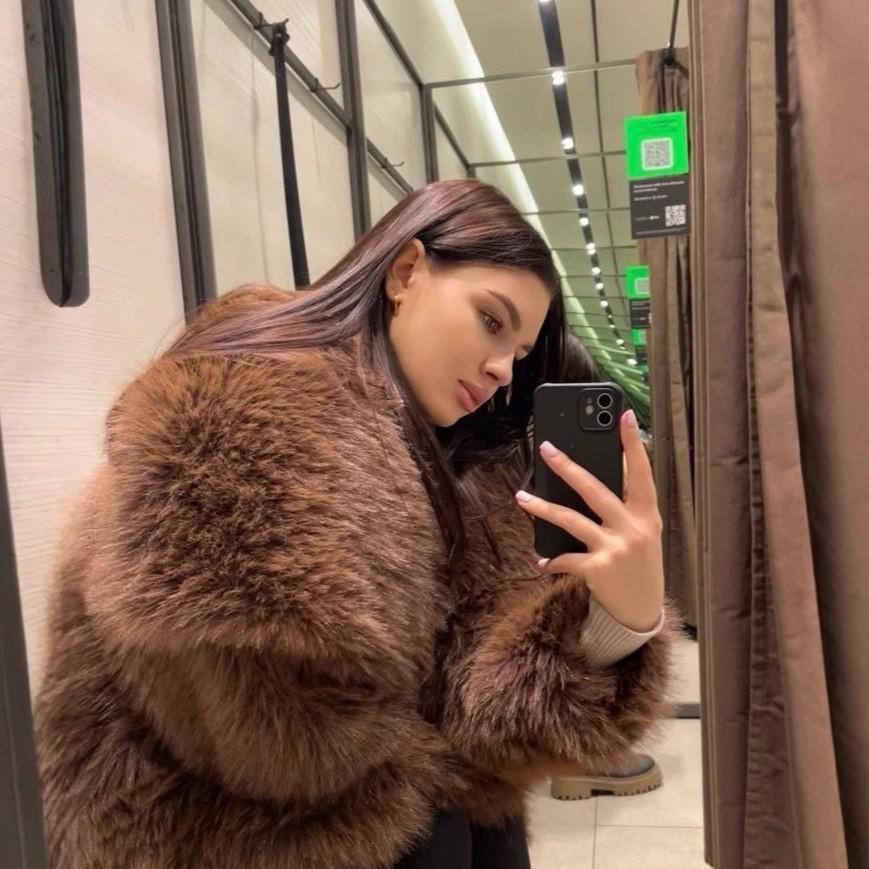 Fur Jacket Women'S Autumn And Winter Furry Dyed Pointed Fox Fur Jacket Fashionable Warm Fur Coat