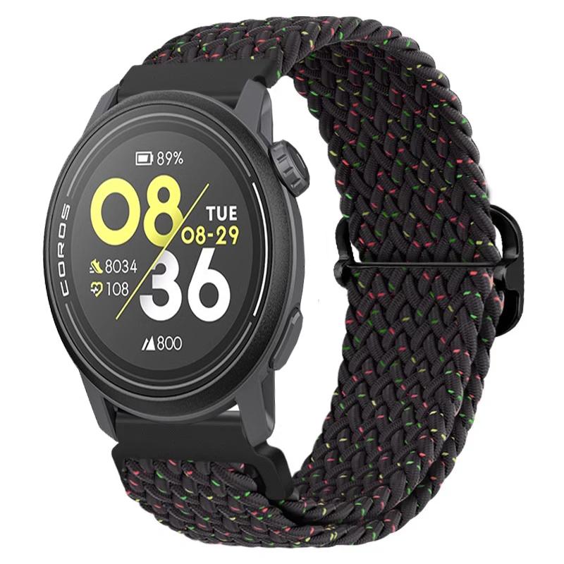Нейлоновый плетеный ремешок 20/22 мм для COROS APEX 4/PACE Pro/4 3 2 Регулируемый браслет для CMF Watch 3/2/1 Pro Suunto Race 2/S/Run