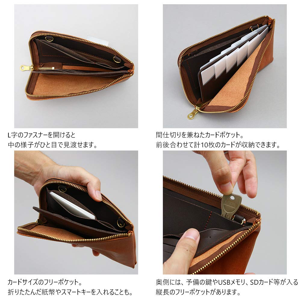 AGILITY affa Long Smartphone Large Holds 2 Genuine "Smafolet" Wallet, L-Shaped, Wallet, Capacity, 6.7 Inch, Devices, Leather, Pouch, Men's, Women's