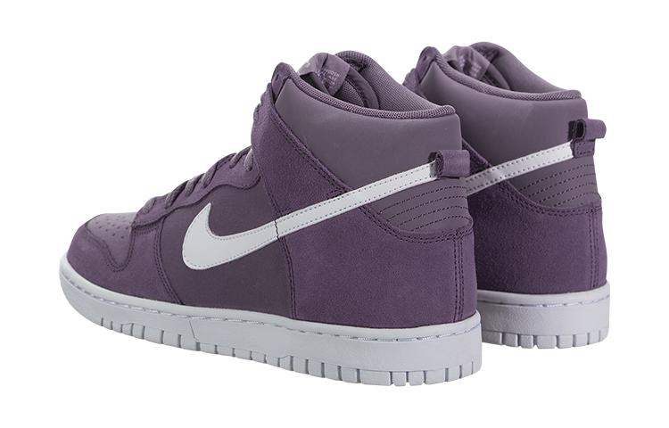 Nike Кроссовки Dunk High для детей, скейтбординга, белые с фиолетовым, для подростков 308319-500