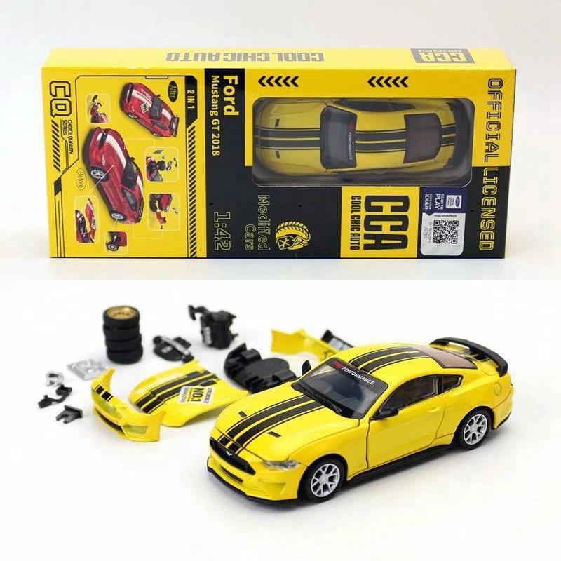1/42 Scale Ford Mustang GT 2018 Assembled Version Super Racing Toy Car for Kids Toddler Boys Girls Gift Collection
