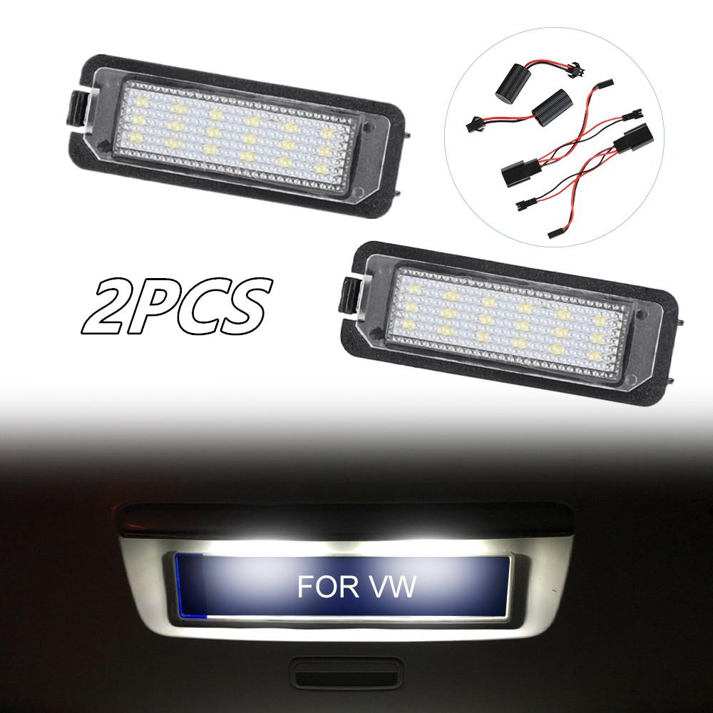 2x Задний светодиодный SMD фонарь подсветки номерного знака автомобиля Для VW GTi Golf 4 5 6 7 MK4 MK5 MK6 MK7 Passat B7 CC EOS Scirocco Beetle
