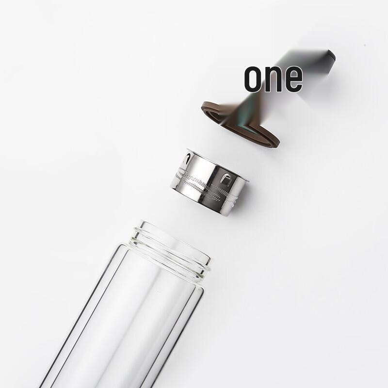 THERMOS Portable Double Wall Tea Infuser Glass Bottle