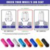 20PCS 60mm Aluminum Racing Lug Nuts - M121.5/M141.5 Anodized Tuner Wheel Bolts Screws