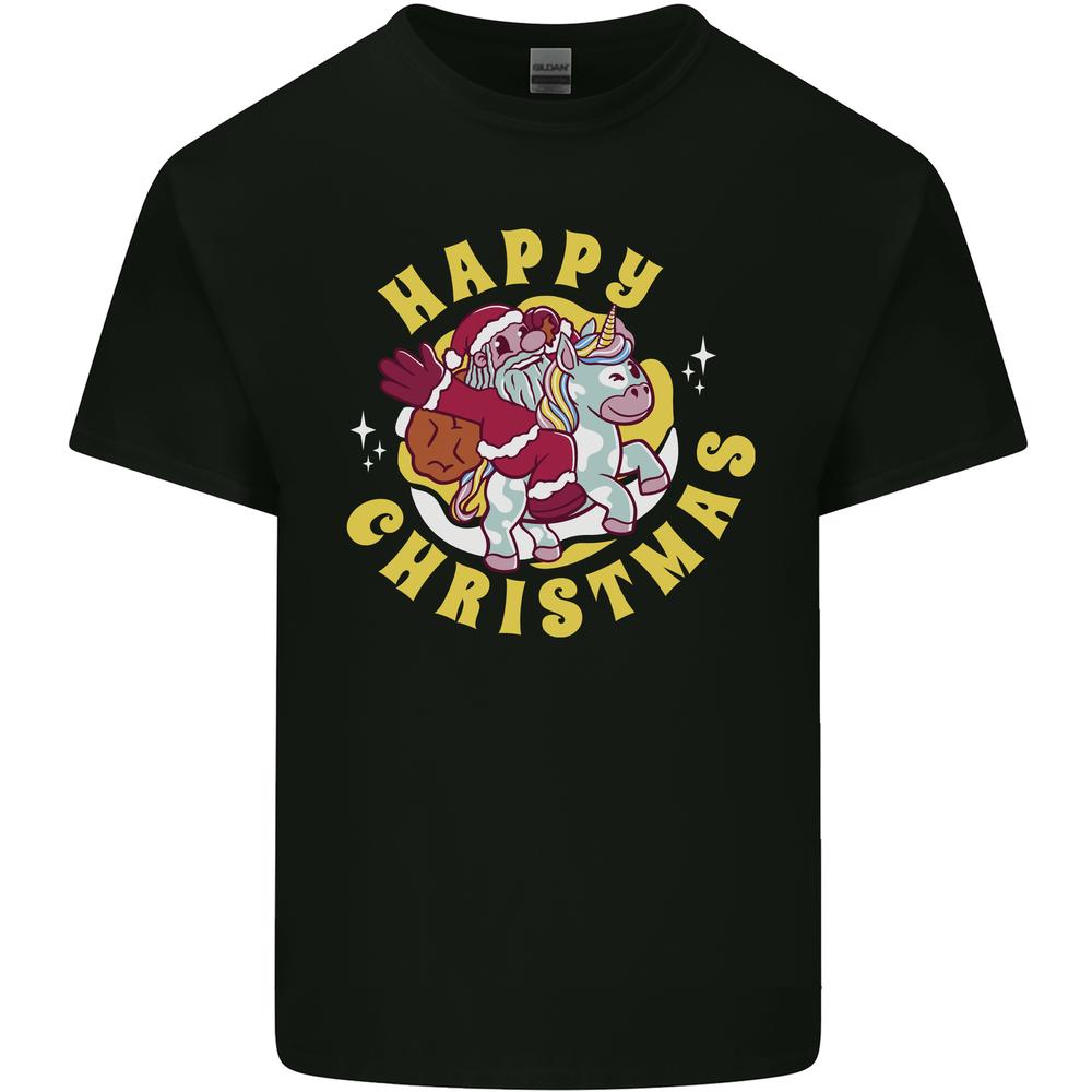 Santa On a Unicorn Funny Christmas Xmas Kids T-shirt Childrens