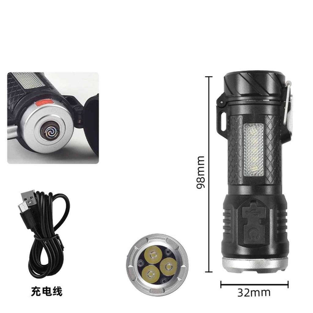 LED Side Light Flashlight – Shockproof Portable Torch for Reading, Camping, Hiking, and Outdoor Adventures