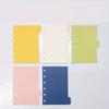 20pcs A7 Binder Dividers Multicolor PP Planner Inserts Index Tabs Loose Leaf Binders Accessories Refill Category Page Tab Indexing