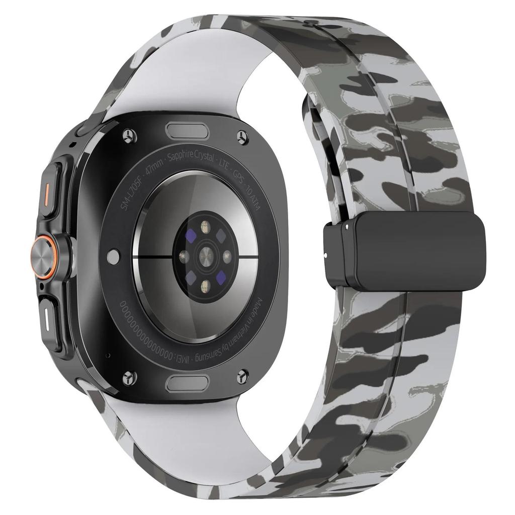 НОВЫЙ Силиконовый Ремешок для Samsung Watch Ultra 47 мм Браслет Без Зазоров Спортивный Камуфляжный Ремешок для Galaxy 7 Ultra Ремешок для Часов Correa Strap