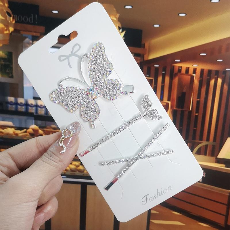 Корея Блестящий Кристалл Набор Заколок для Волос Модные Аксессуары для Волос Тренд для Женщин Девушка Жемчуг Стразы Заколка Боковая Заколка для Волос