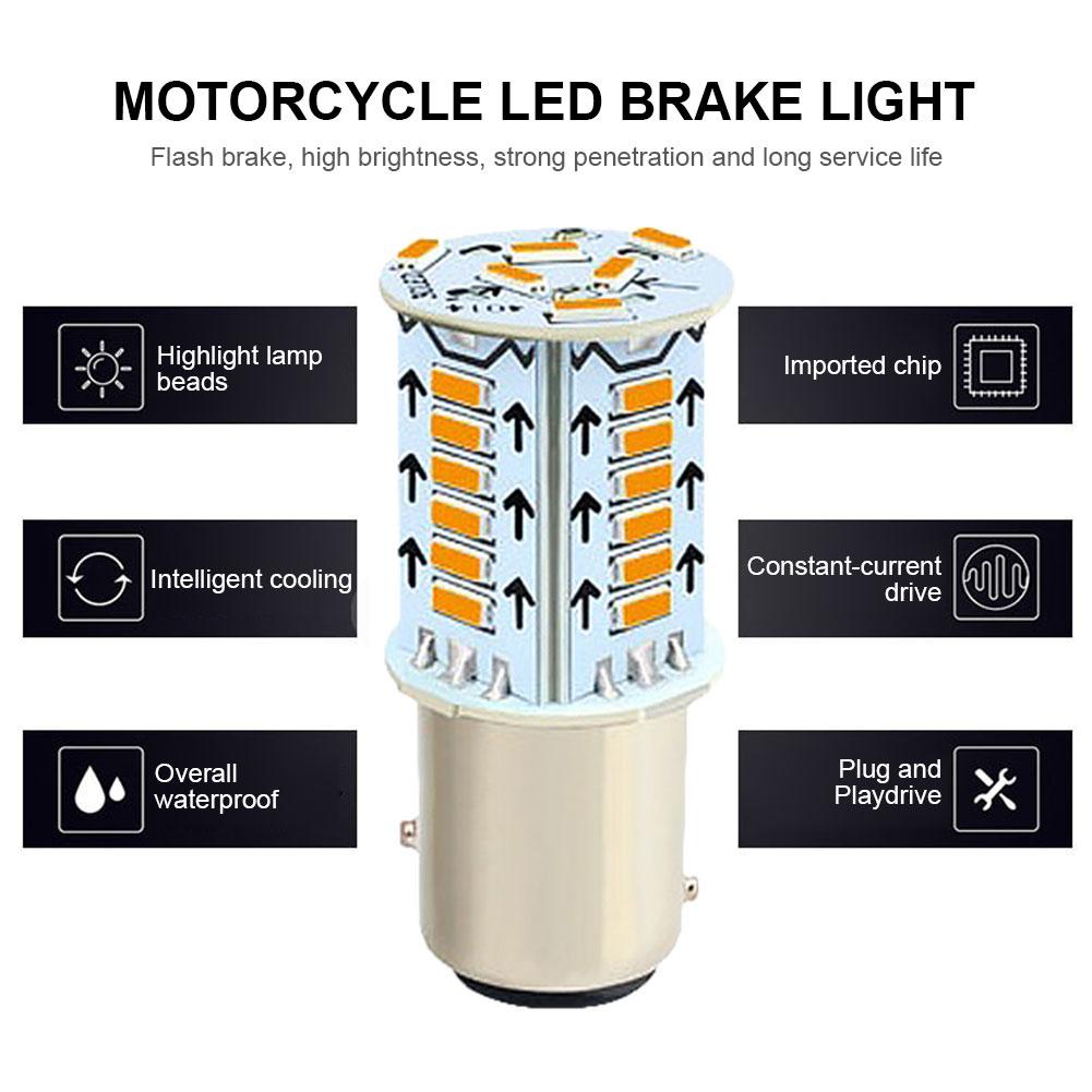 Strobe LED Brake Lights Bulbs 12V Strobe Blinking Brake Light Universal LED Turn Signal Light for Cars Trucks Motorcycles Trail Bulbs 7