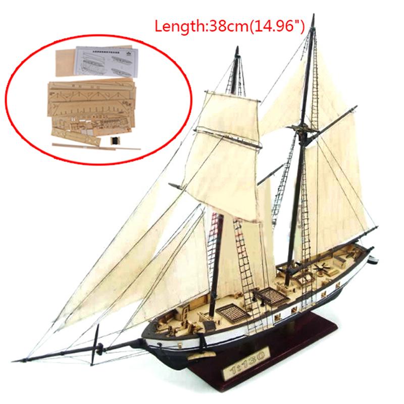 1:130 Sailing Diy Ship Assembly Model Classical Wooden Boat Decoration Wood