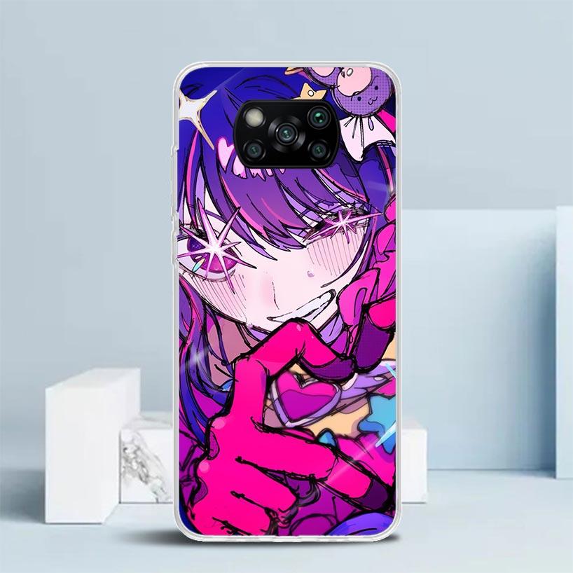 Япония Аниме Oshi No Ko Чехол для телефона для Xiaomi Poco F7 Ultra X5 X6 X7 Pro M7 Redmi 15C 15 13C 13 12C 12 10C 10 10A 9 9C 9A 9T Обложка