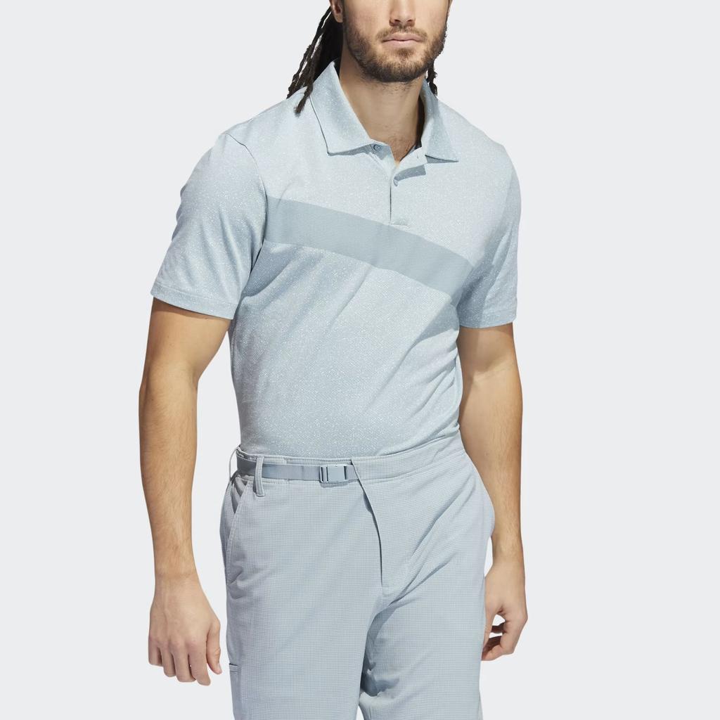 Adidas Adicross Golf Однотонная Повседневная Футболка-поло Мужская Футболки-поло Светло-голубой HA0592