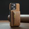 Кожаный чехол-кошелек на молнии, съемный, магнитный, подставка для iPhone 17 Air 16 15 Plus 13 12 Pro Max, Samsung S26 S25 S24 Ultra, Google, с отделением для карт