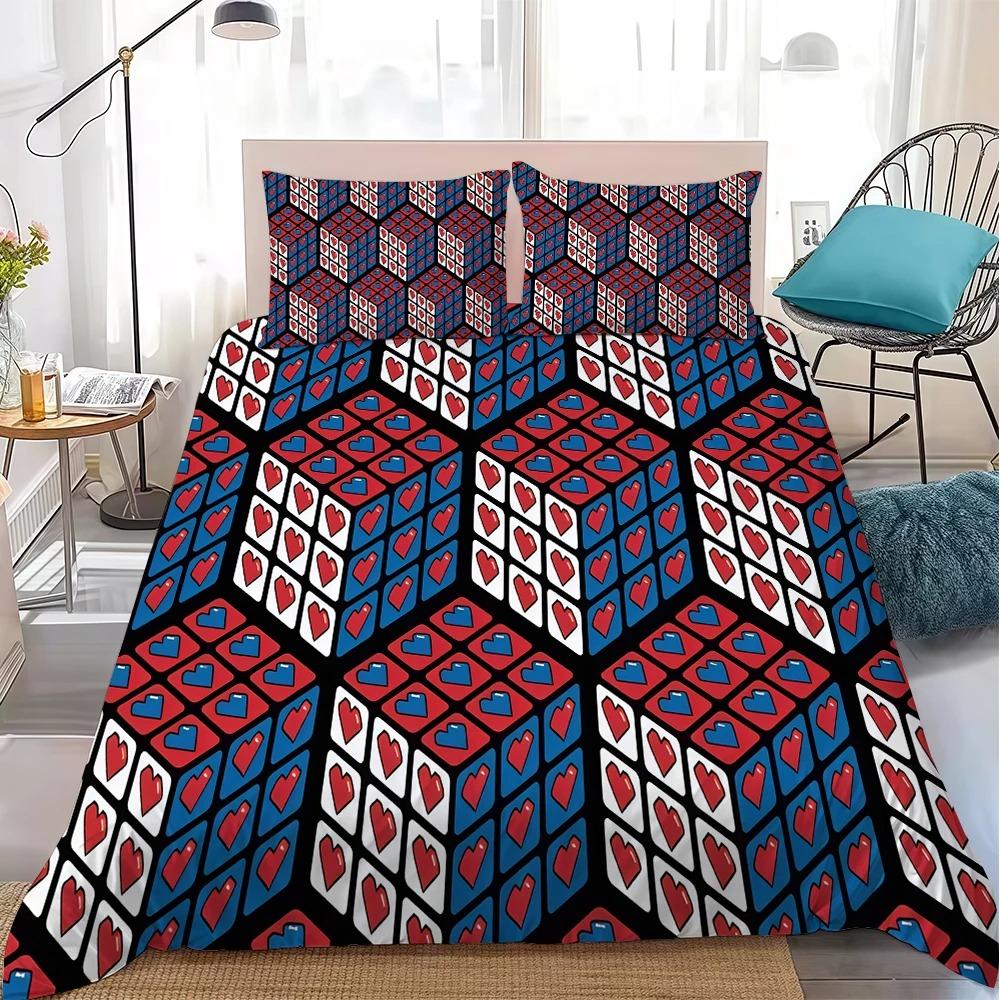 Exquisite 3D Printe R-Rubiks CubeS Duvet Cover Pillowcase Bedding Set Single/Twin/Full/Queen Size Bedroom Decor 2/3piece set