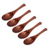 5Pcs Wooden Spoons Natural Safe Comfortable Light Weight Delicate Sturdy Wood Mixing Spoons