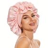 Elastic Silk Sleep Cap Headscarf with Bow