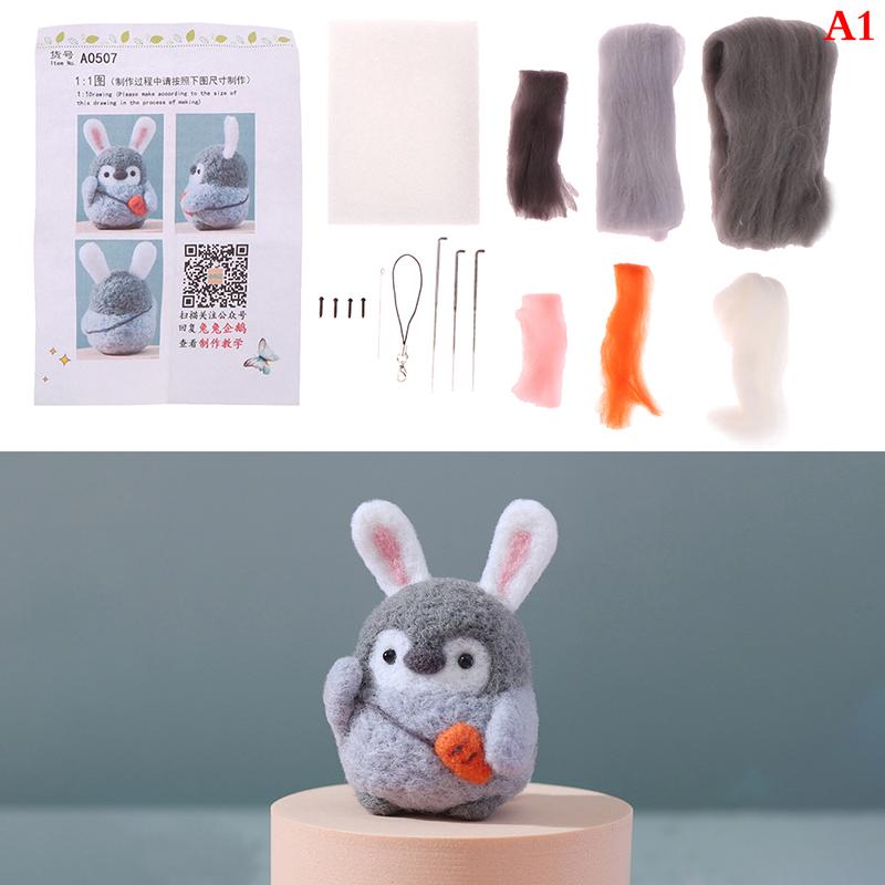 Неполный набор из фетра Милый пингвин Шерстяной фетр Сделай сам Подвеска для поделок Подарок Фетр Шерсть Кукла ручной работы Декор Материал для украшений Пакет Сделай сам Кукла ручной работы Игрушка