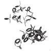 20Pcs Ceramic Eye Rings Fishing Rod Guides Tips Stainless Steel 6# 8#