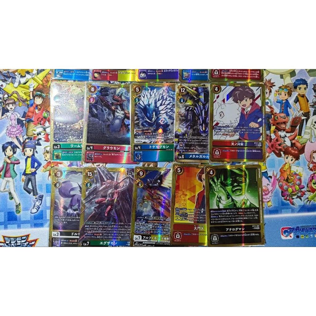Б/у Карточная игра Digimon Золотая рамка 15 карт Параллельная
