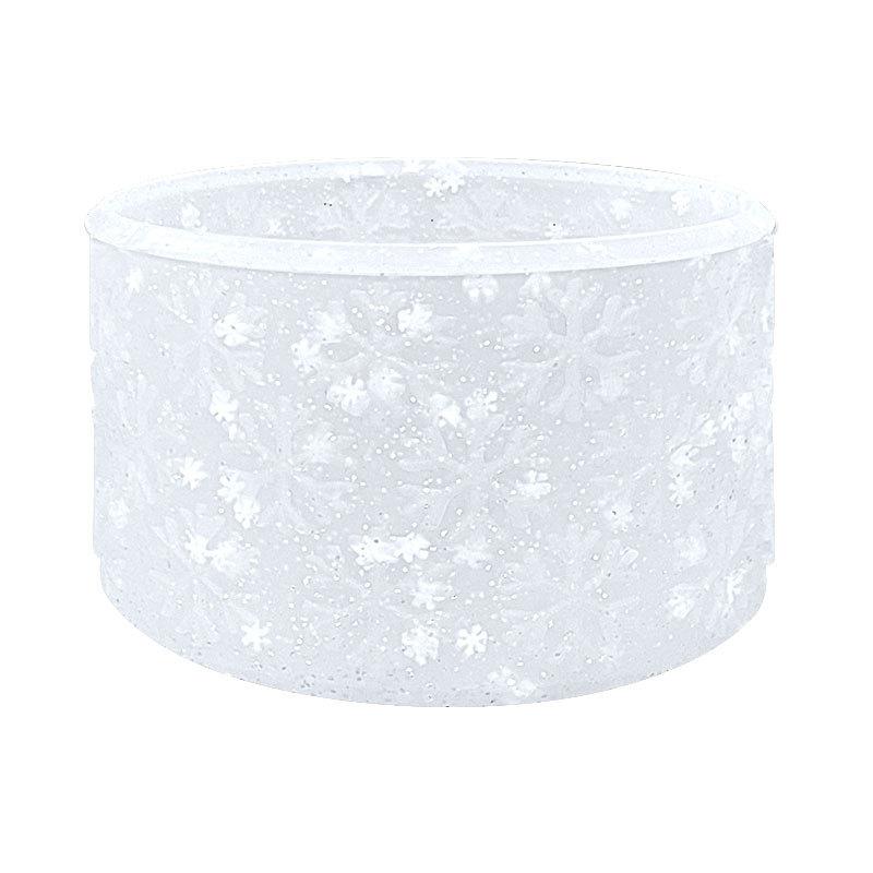 Christmas Snowflake Pattern Silicone Boot Sleeve Protective Water Bottle Bottom Bumper Silicone Cup Cover Compatible Stanley