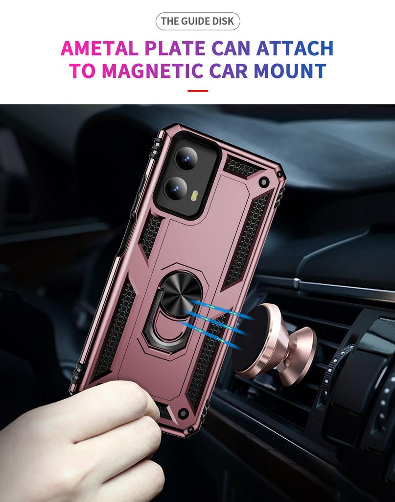 Ударопрочный чехол Armor для Moto G 5G G Play Power Stylus 2024 G Pure Play Stylus G Power 2023 с металлическим кольцом