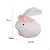 Animal Statue Rabbit Sculpture Ceramic Collectible Bunny Figurine,Desktop Decoration for Living