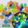 New Outdoor Luminous Stones Glow In Dark Garden Pebbles Fish Tank Decoration Pebble Rocks Aquarium Mix Color 100/200pcs/Bag RR21