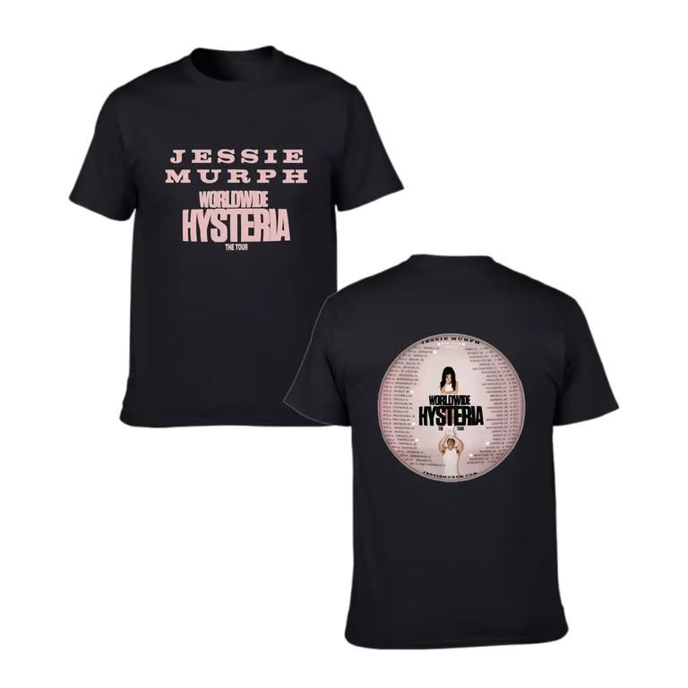 Jessie Murph Worldwide Hysterias Tour Concert Shirt with Date & City for Fans Unisex T-Shirt